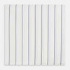 View 1 of product The Dark Navy Double-Pinstripe Hand-Rolled Handkerchief by Turnbull & Asser features white fabric with evenly spaced thin dark navy stripes and refined hand-rolled edges.