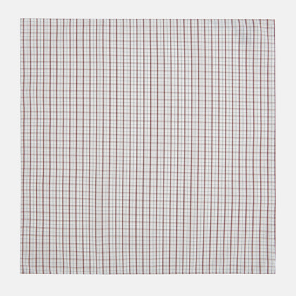 Red Tattersall Check Hand-Rolled Handkerchief