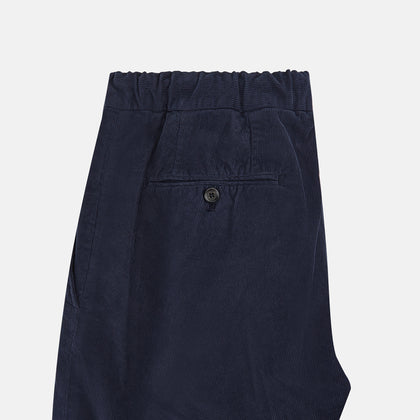 Light Navy Corduroy Miles Trousers Image 4