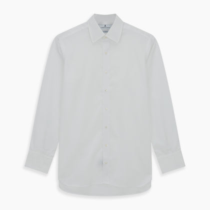 White Sea Island Quality Cotton Shirt with T&A Collar and 3-Button Cuffs Image 5
