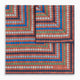 Orange Dots and Floral Tile Double-Sided Silk Pocket Square