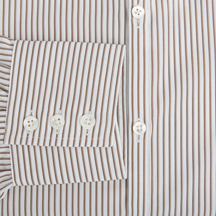 Coffee Multi Stripe Westminster Shirt Image 3