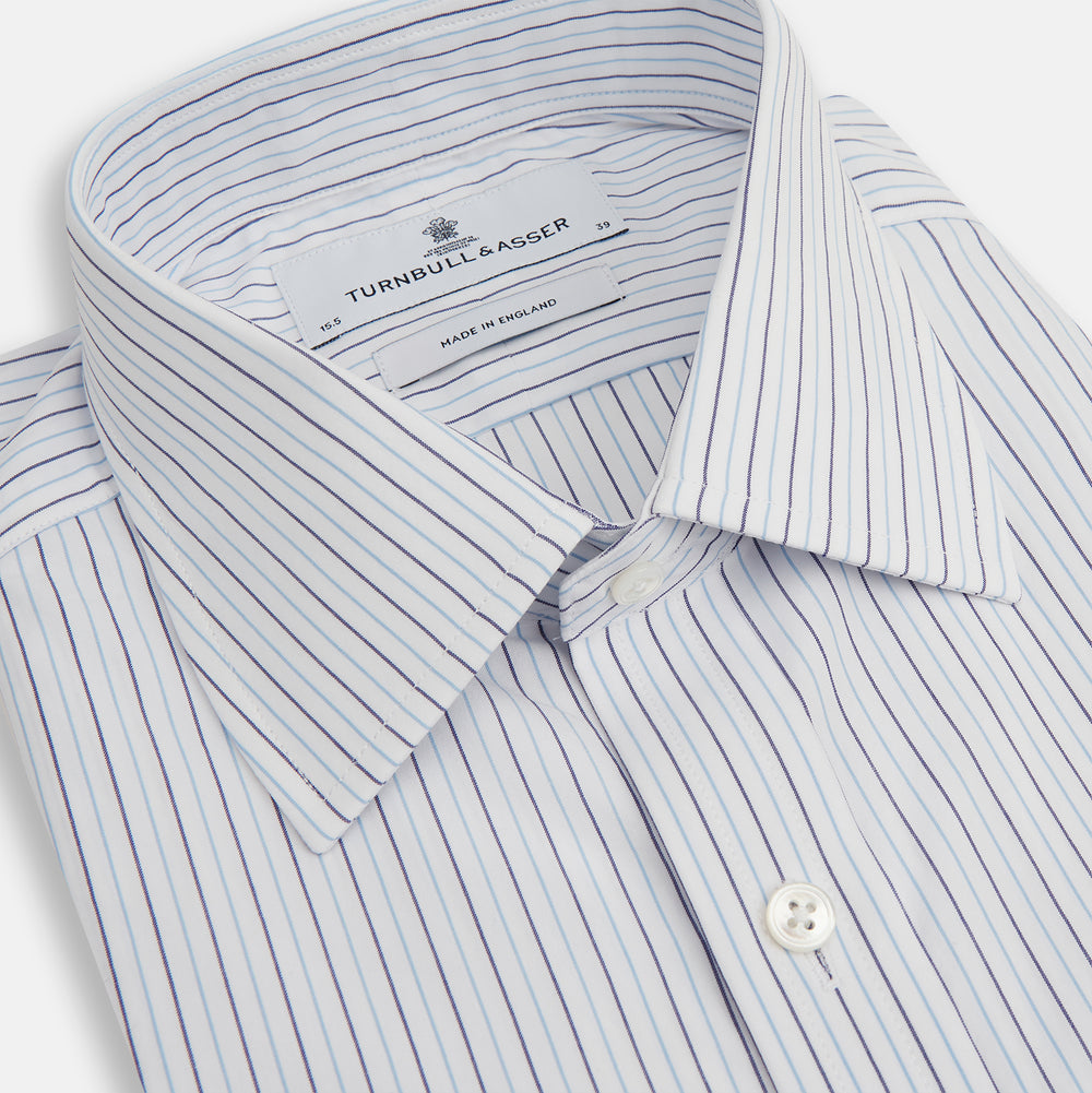 Blue Double Pinstripe Mayfair Shirt