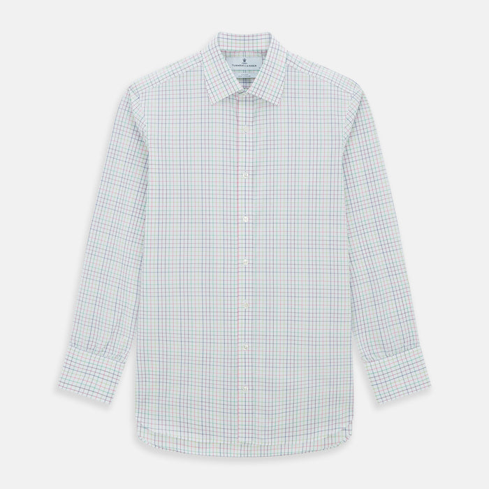 Multicoloured Double Grid Check Mayfair Shirt Image 7
