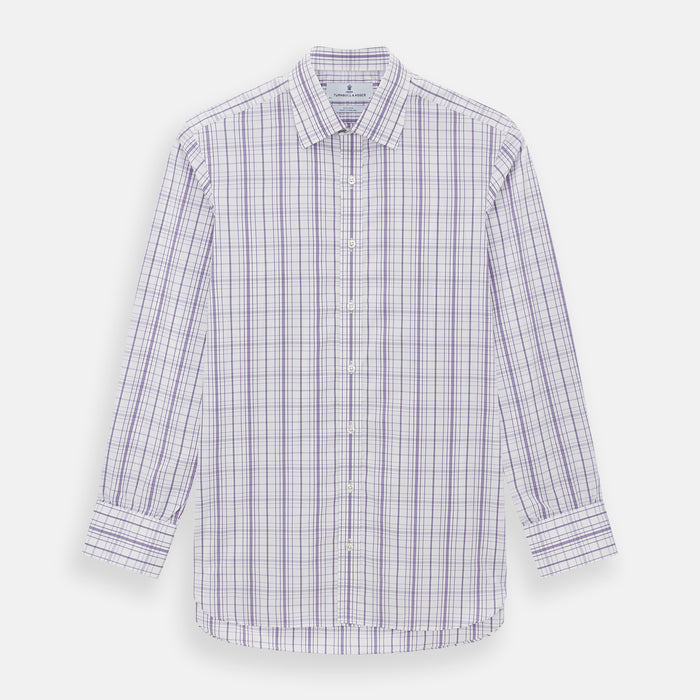 Purple Plaid Check Mayfair Shirt