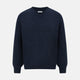 Navy Melange Cashmere V-Neck Jumper