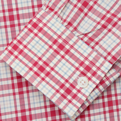 Red Check Cotton Weekend Fit Finch Shirt Image 3