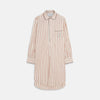 Burgundy Multi Striped Cotton Sussex Nightshirt