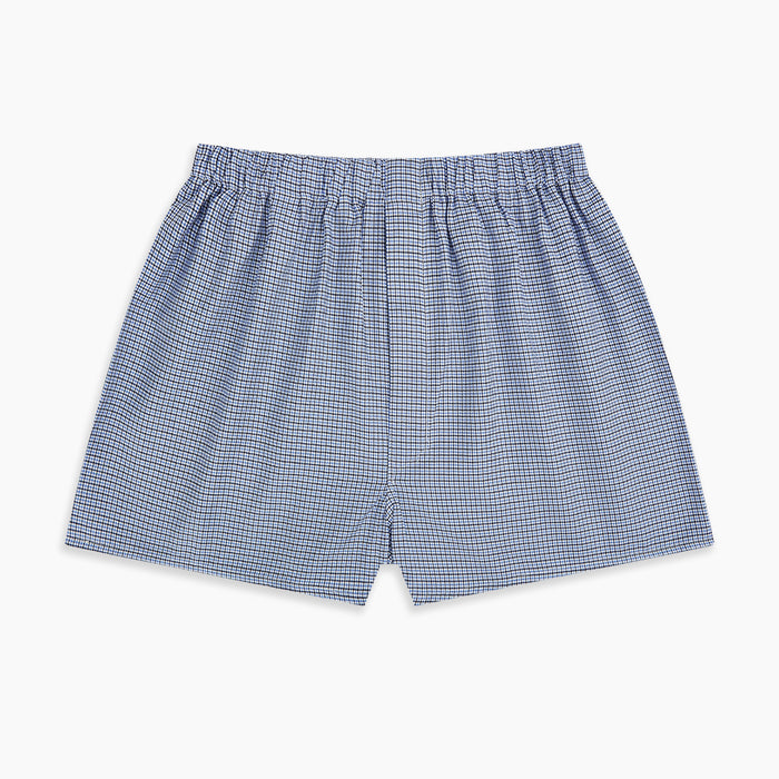 Blue Houndstooth Godfrey Boxer Shorts Image 2