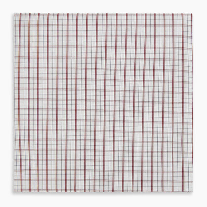 Red Tattersall Check Hand-Rolled Handkerchief Image 3