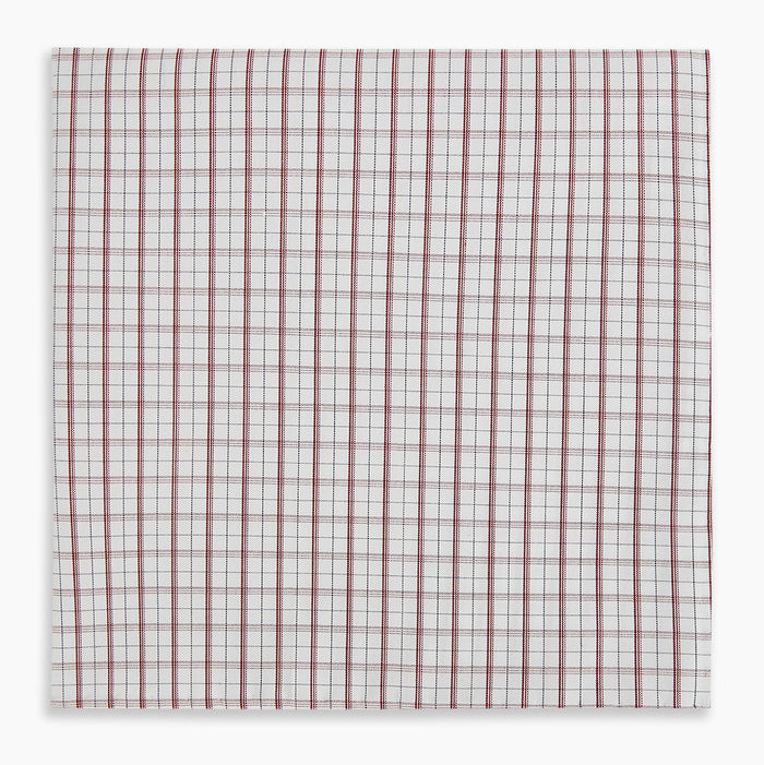 Red Tattersall Check Hand-Rolled Handkerchief Image 3