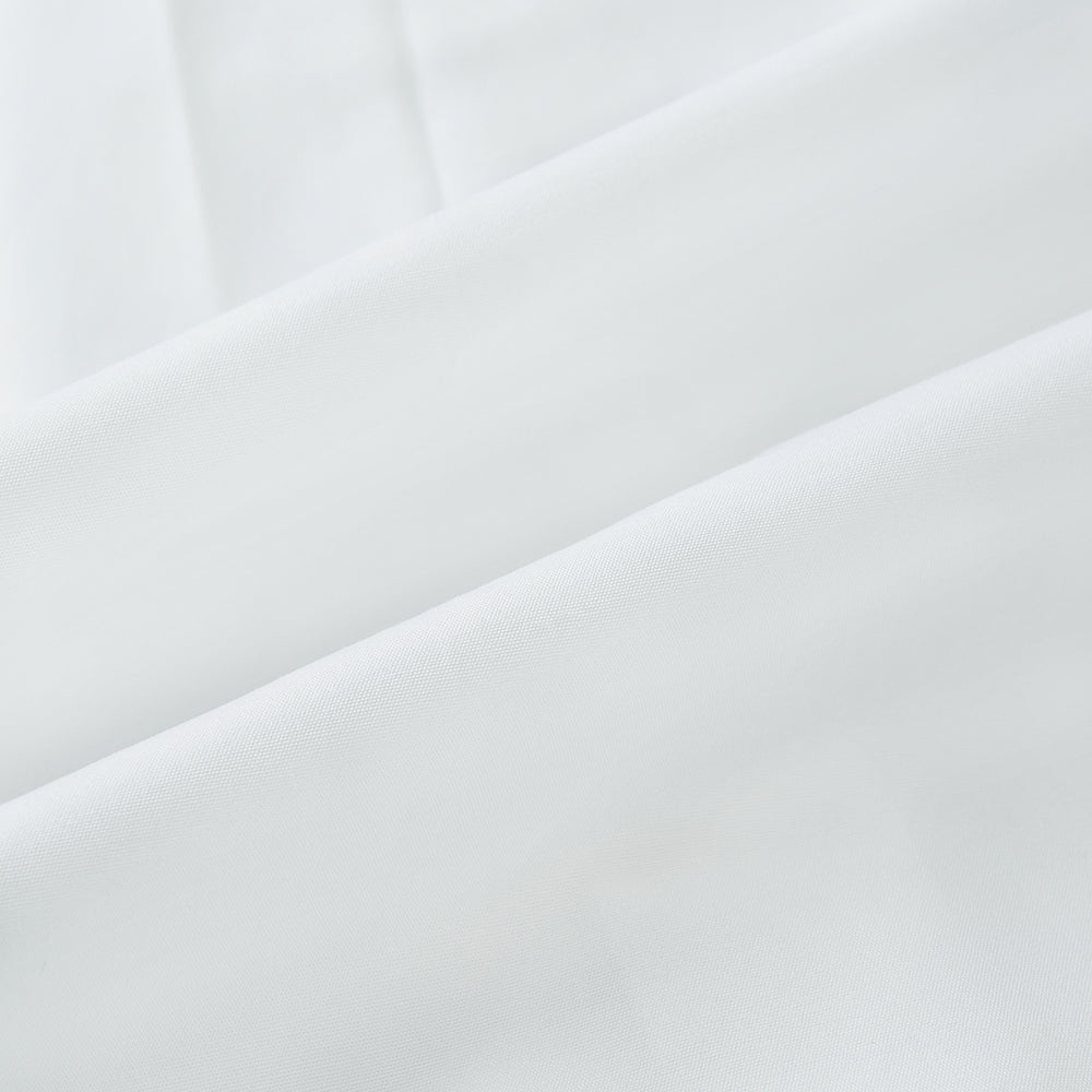 The Turnbull & Asser Tailored Fit White Marcella Front Shirt features a Kent Collar and double cuffs, shown laid flat on a white background. Perfect as a black tie shirt for formal events.