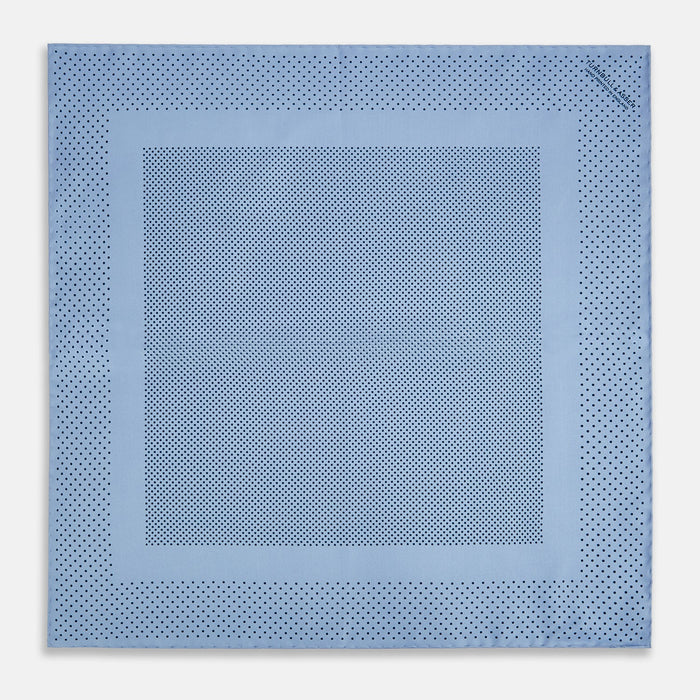 Pale Blue Dot Silk Pocket Square Image 3