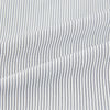 View 6 of product A long-sleeved Midnight Blue Fine Track Stripe Mayfair Shirt by Turnbull & Asser, featuring a T&A collar and white buttons, is laid neatly flat on a white background.