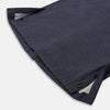 View 5 of product The Turnbull & Asser Navy Hampstead Overshirt features a collar, left chest pocket, two zippered pockets near the bottom, and a classic long-sleeve button-up design, shown laid flat on a white background.