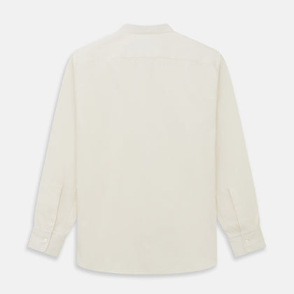 Cream Cotton Weekend Fit Unwin Shirt Image 4