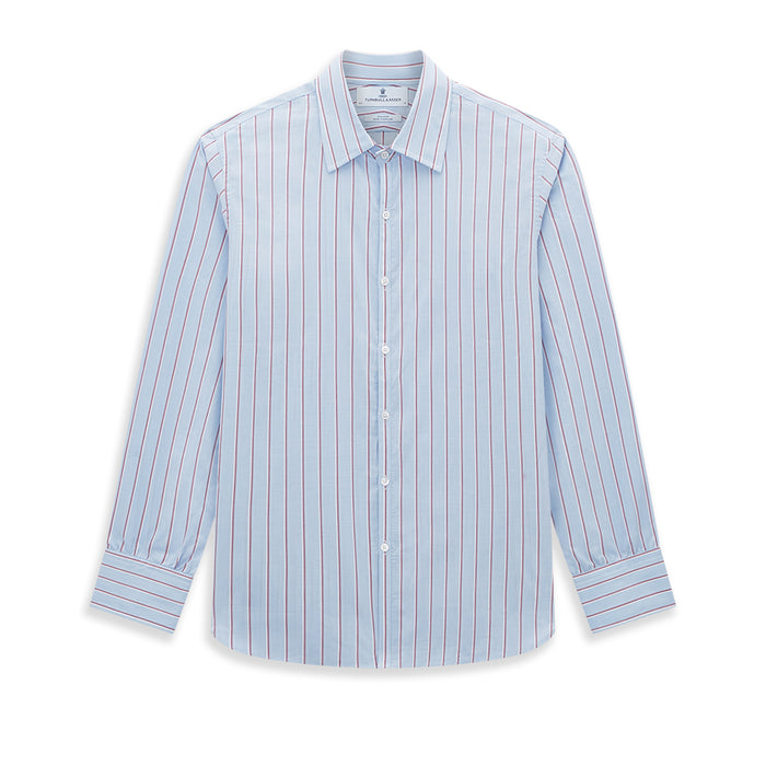 Blue and Burgundy Multi-Stripe Westminster Shirt Image 8
