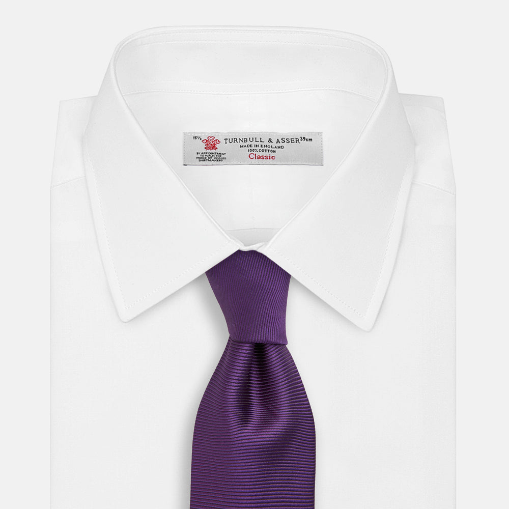 HORIZONTAL TWILL PLUM TIE