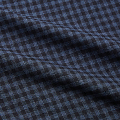 Navy Check Cotton Weekend Fit Blake Shirt Image 2