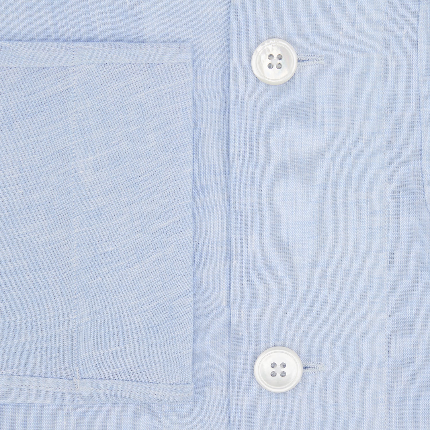 Pale Blue Linen Pyjama Shirt