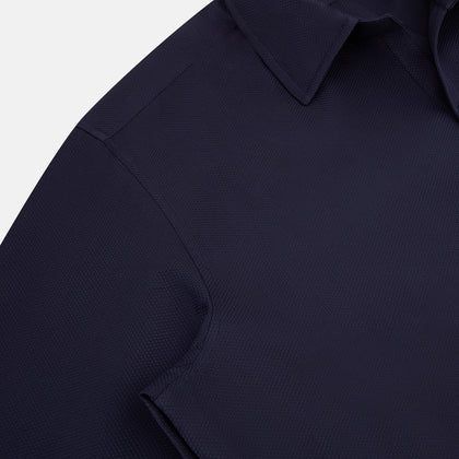 Navy Textured Windsor Shirt Image 5