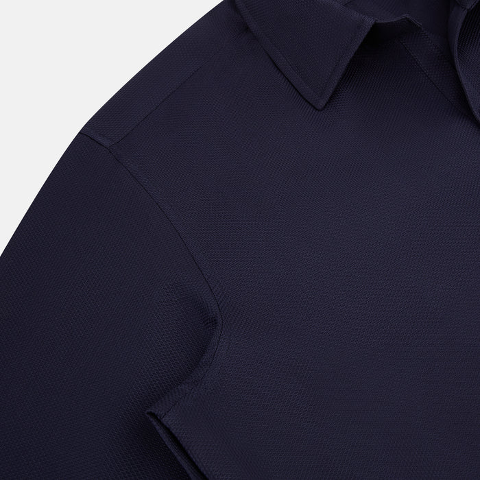 Navy Textured Windsor Shirt Image 5