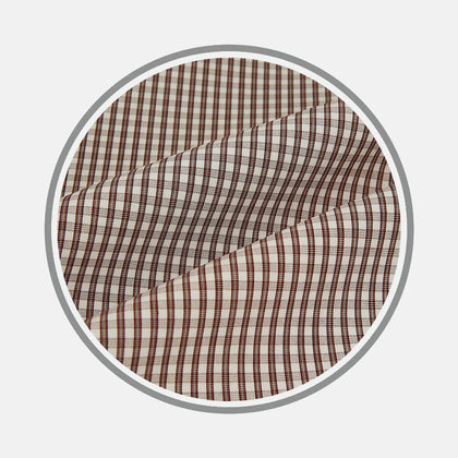Burgundy Micro Check Fabric