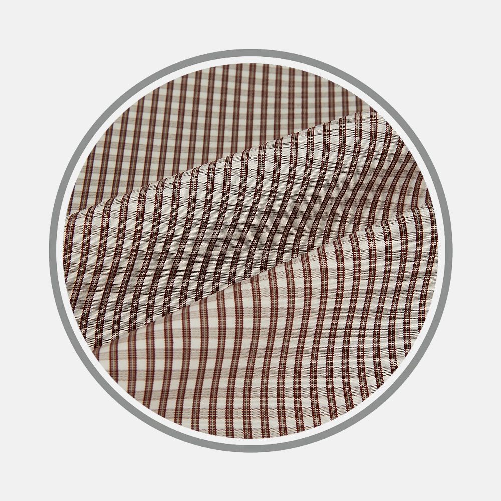 Burgundy Micro Check Fabric