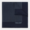 Navy and Light Blue Stripe Silk Pocket Square