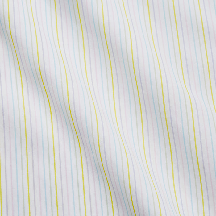 Yellow Multi Stripe Cotton Regular Fit Whitby Shirt Image 3
