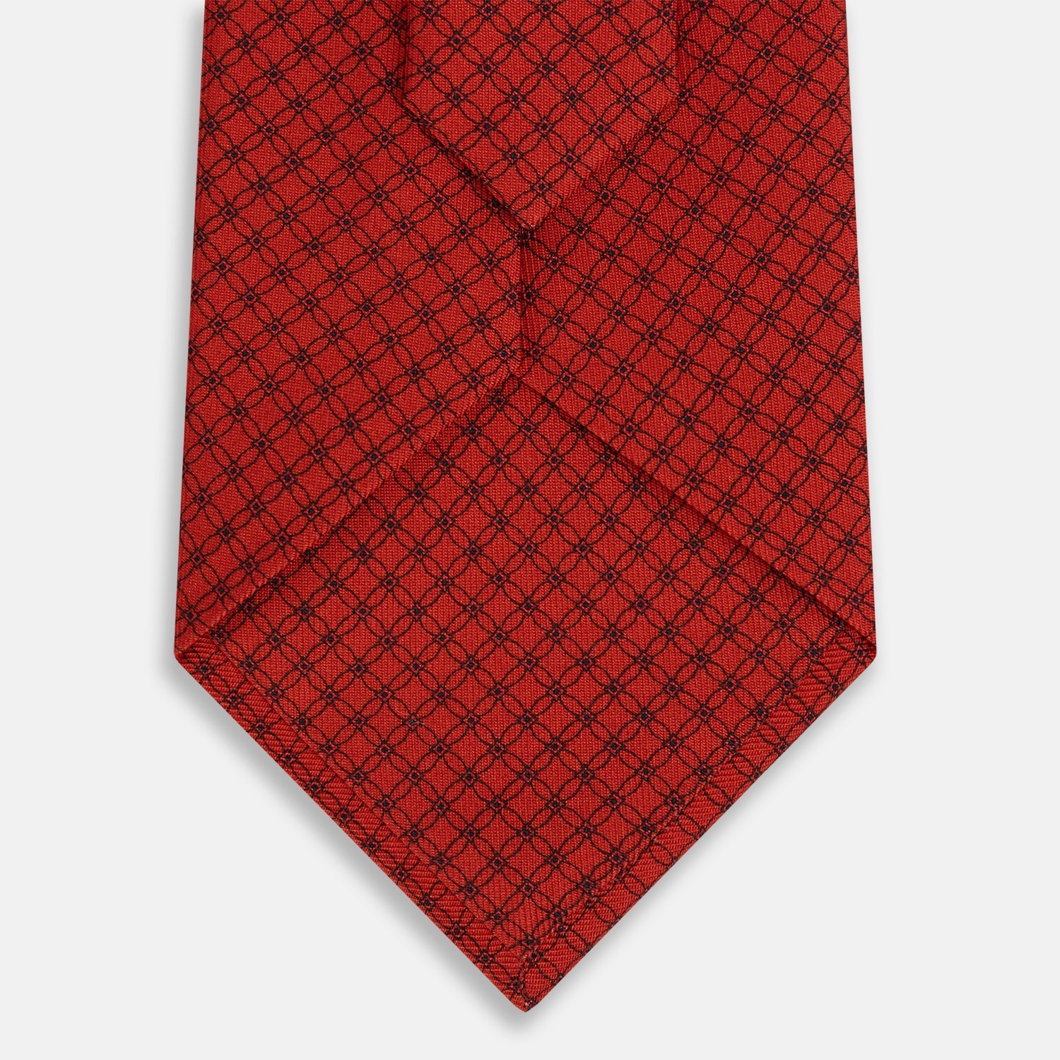Image 3 of product Red Lattice-Patterned Silk Tie
