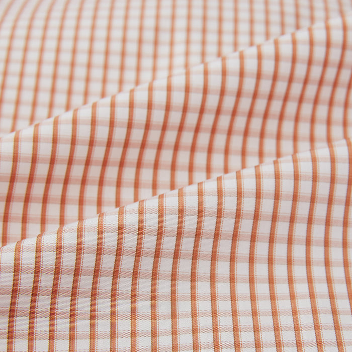Orange Micro Shadow Check Mayfair Shirt Image 5