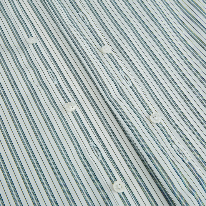 OLIVE & SAGE GREEN MULTI TRACK STRIPE WESTMINSTER SHIRT Image 6
