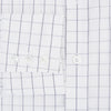 View 4 of product A long-sleeve, button-down Navy Blue Hairline Multi Stripe Mayfair Shirt by Turnbull & Asser is displayed flat against a white background.