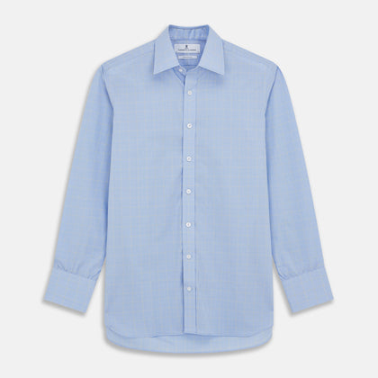 Yellow and Blue Prince of Wales Check Mayfair Shirt