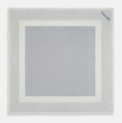 Cream Dot Silk Pocket Square Image 3