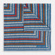 Blue Bonnet Dots and Floral Tile Double-Sided Silk Pocket Square