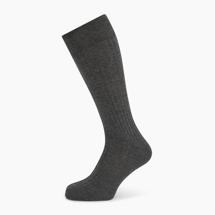 Grey Organic Cotton Mid-Length Socks Image 4