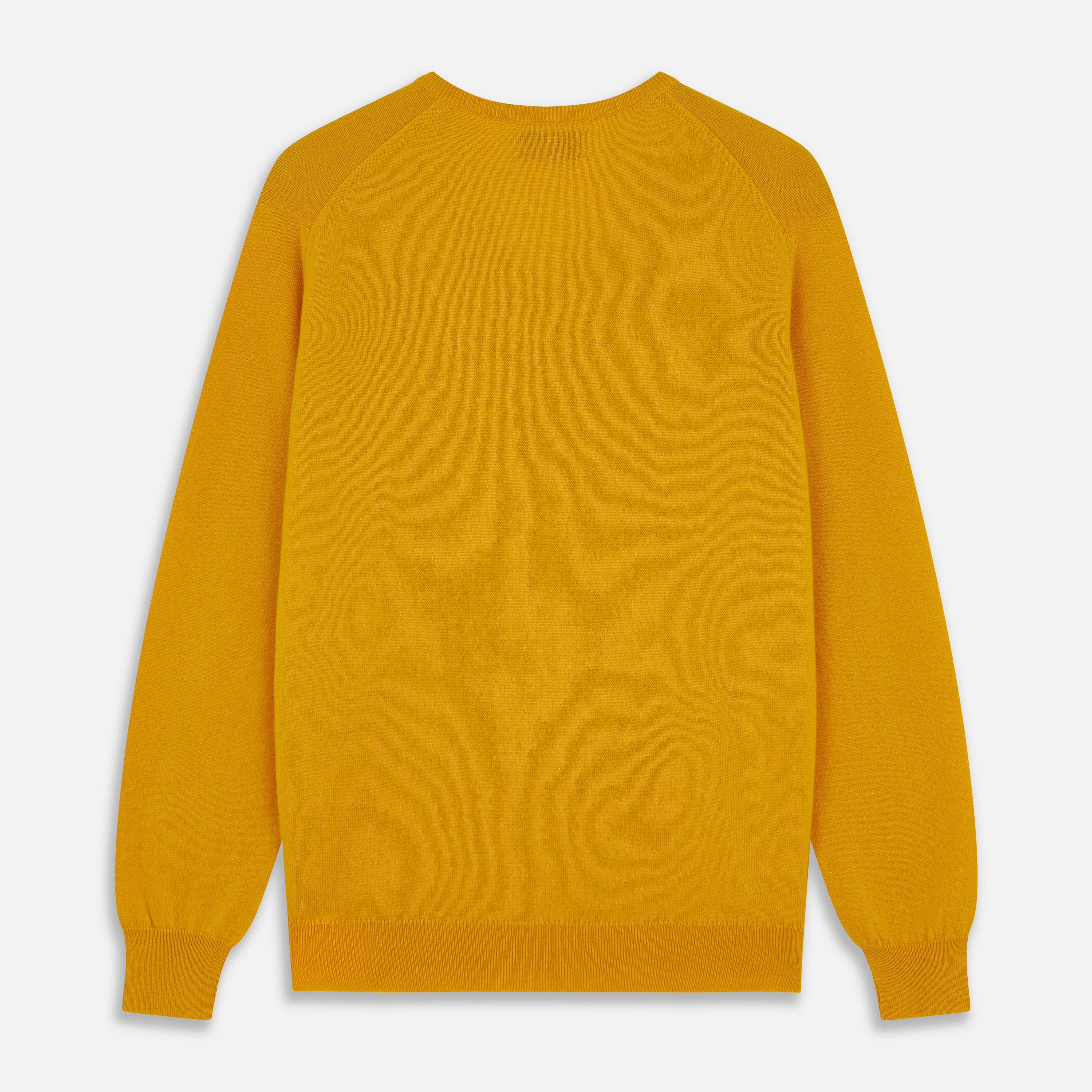 Gold Paden Cashmere V-Neck Jumper