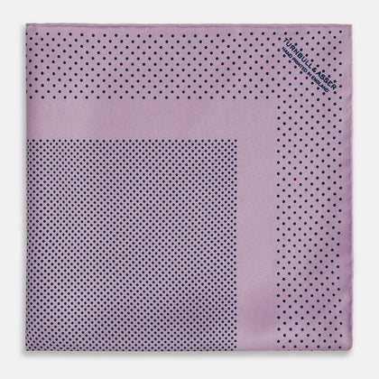 Lilac Dot Silk Pocket Square Image 2
