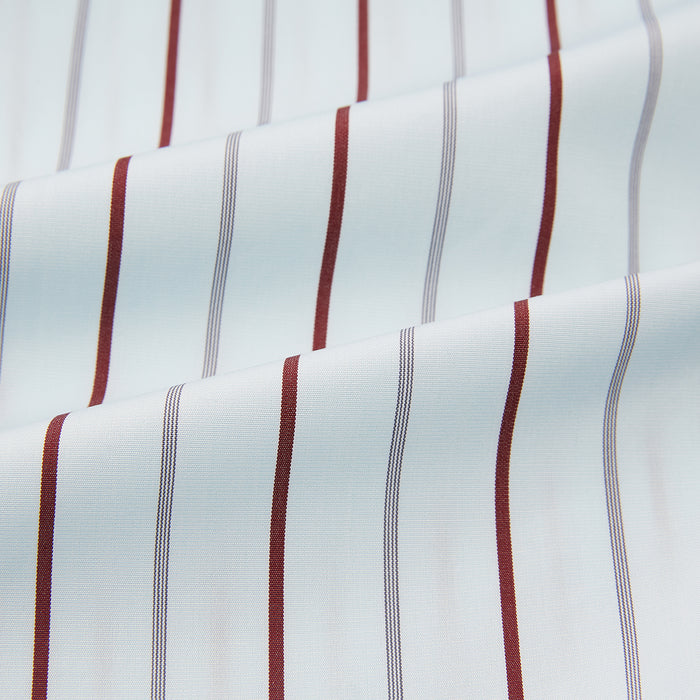 Burgundy Combination Stripe Mayfair Shirt Image 5