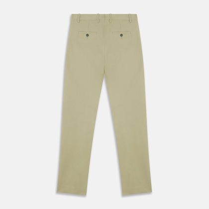 Beige Cotton Blend Manson Trousers Image 2