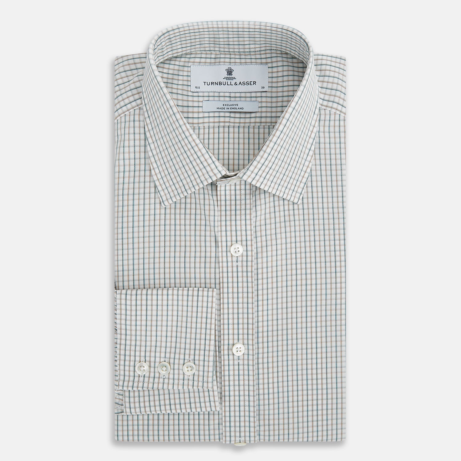 Green/Brown Tattersall Check Mayfair Shirt