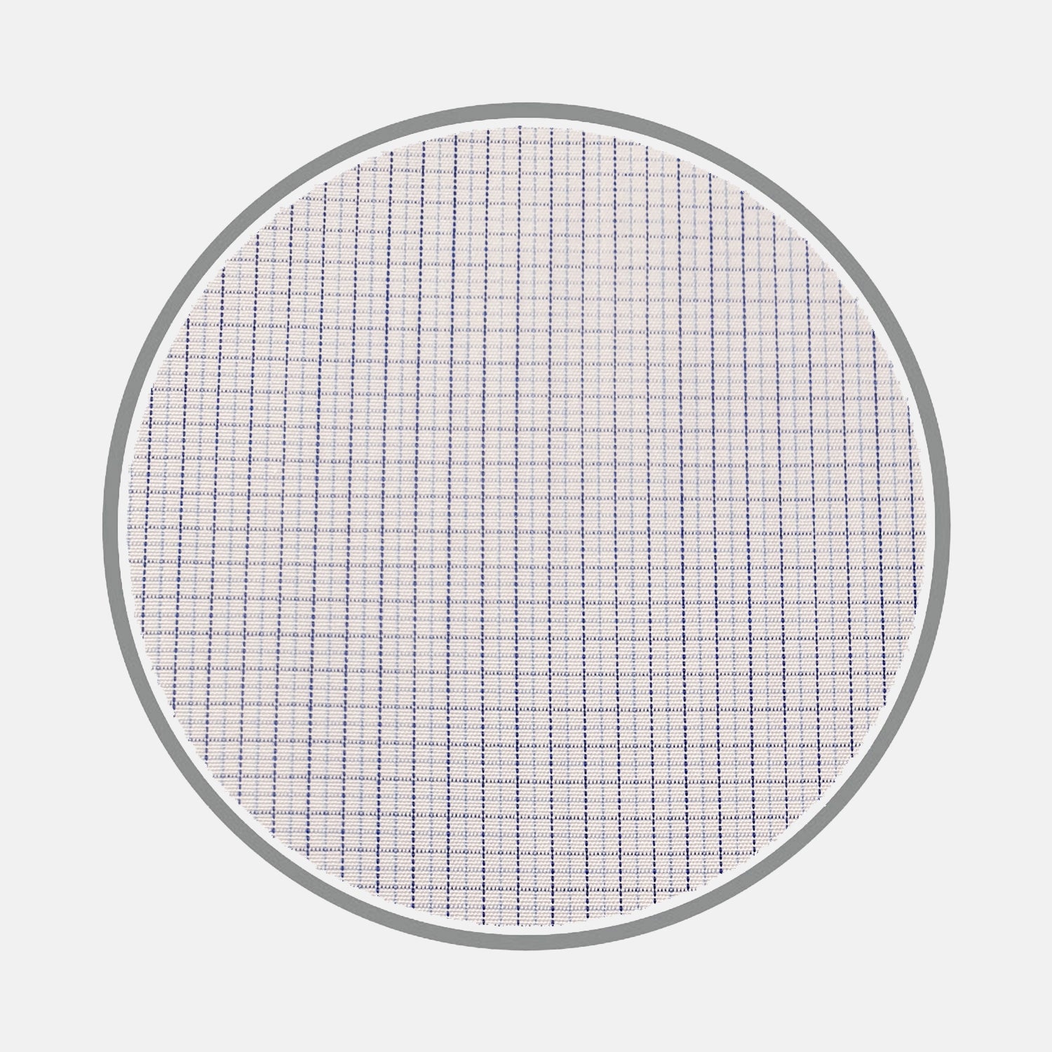 Navy and Blue Fine Check Silverline Cotton Fabric