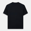 View 3 of product A versatile, high-quality navy short-sleeve t-shirt by Turnbull & Asser, featuring a classic crew neckline, laid flat on a white background.