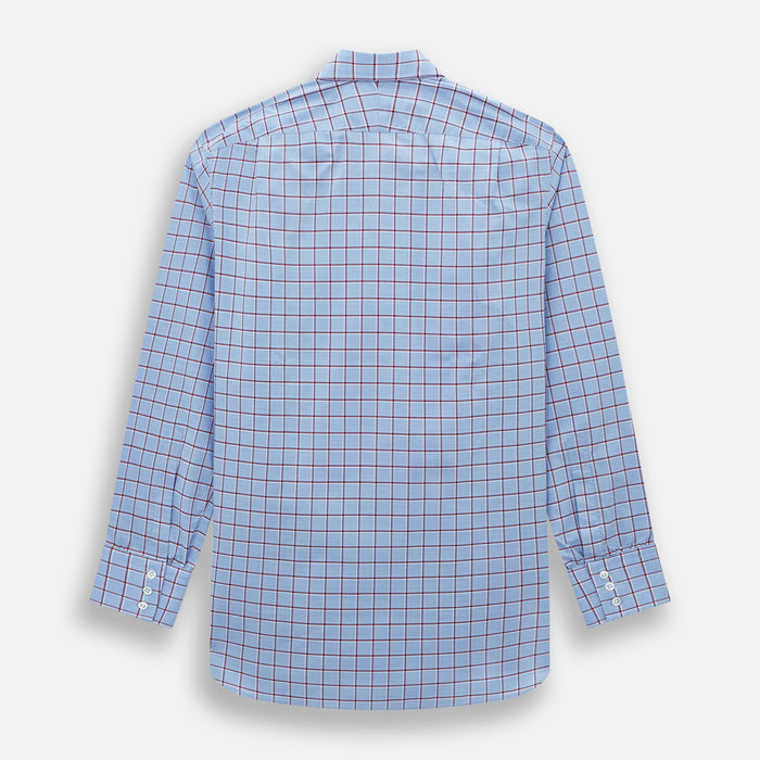 Blue and Burgundy Windowpane Mayfair Shirt Image 2