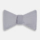 Silver and White Square Silk Bow Tie