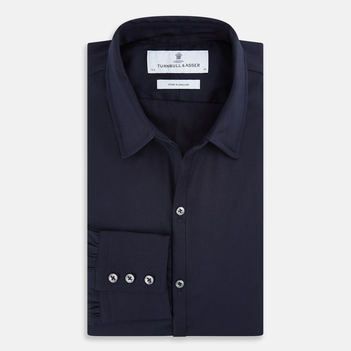 Navy Twill Windsor Shirt Image 4