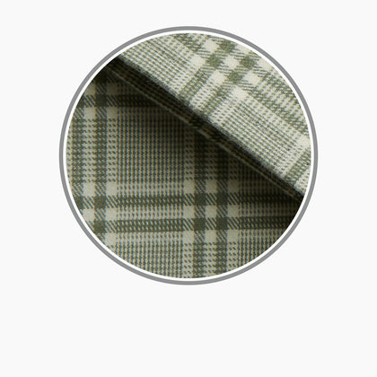 Green Check Cotton Fabric Image 2