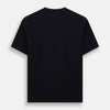 View 3 of product A navy short-sleeve pyjama shirt by Turnbull & Asser is laid flat on a white background, displaying the front view. Its soft fabric ensures comfort with no visible logos, designs, or patterns on the shirt.